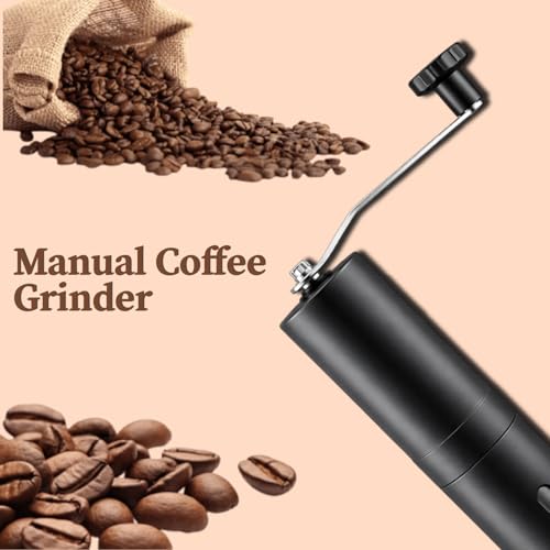 Image of Oblivion Portable Premium Manual Coffee Grinder - Travel-Friendly Compact Fresh Coffee Beans Hand-Crank Mill for Coffee Lovers Fresh Ground Coffee Anywhere