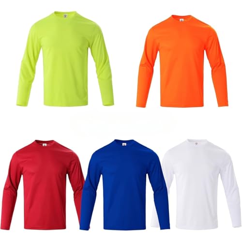 TanBridge Men's Work T-Shirts Long Sleeve Shirt for Men Sun Protection Athletic Shirts 5 Pack2