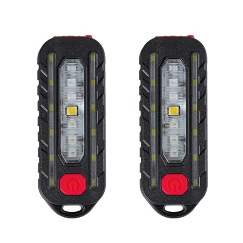 Compact Bike Front and Rear Light Set - USB-C Rechargeable Front and Rear LED Lights, Waterproof, Multiple Modes for Cycling, Camping, Night Running and Safety Warning, (Black, 2.76 Inch - 2 Pack)