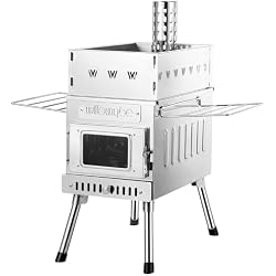 WillowyBe Outdoor Sauna Hot Tent Stove, Rocket Stove Heater, Portable Camping Wood Stove for Dry Sauna, Cooking for Husband and Friends