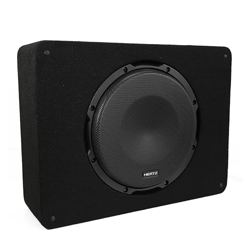 CBA 250 - Subwoofer amplificato da 250mm in box reflex per da auto 500W Peak amplificatore integrato classe AB e griglia di protezione frontale