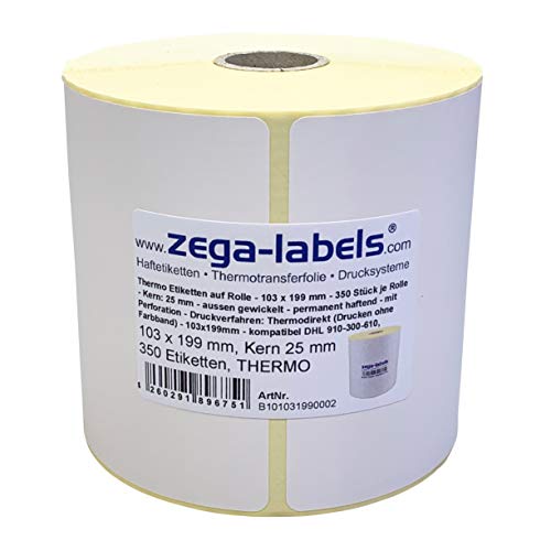 Thermische etiketten 80x50 mm – 500 etiketten – Direct thermisch – Zelfklevend – Barcode etiketten
