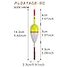 VATEICO Fishing Floats and Bobbers,10pcs/20pcs Slip Bobber Stopper Fish Spring Oval Stick Float for Crappie Catfish Trout Panish Bass Fishing (1.97in X 0.91in X 5.63in - 10pcs)