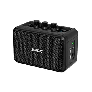EROK Mini Electric Guitar Amplifier, with Clean Overdrive Effects,Support BT/Headphone Connection,5W Indoor Music Pratice Speaker (Dark) - Les Beatles, Paul McCartney, John Lennon, RIngo Starr, George Harrison