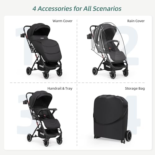 Biusikan Baby Stroller, Lightweight Stroller W/Snack Tray thumb #1