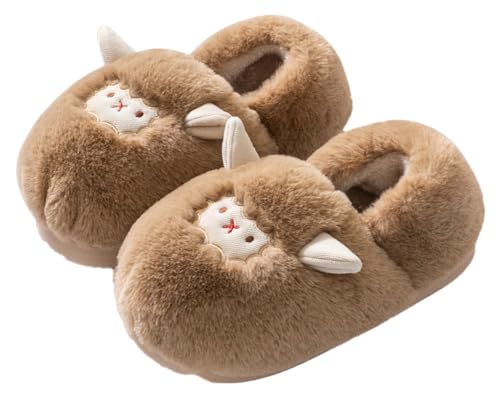 Niction Slippers for Women Comfortable Warm House Slippers with Anti-Skid Rubber Sole Cute Animal Slip on Shoes for Indoor and Outdoor