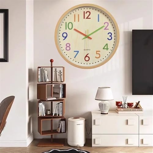 Horloge murale tridimensionnelle en bois créative de 8 pouces avec relief unique - 3