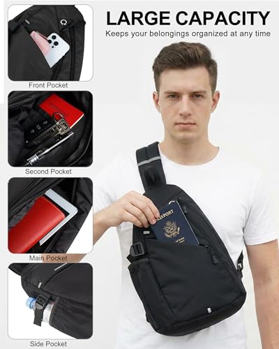 Morrales Sling Bag Crossbody para Mujer y Hombre miniatura 2
