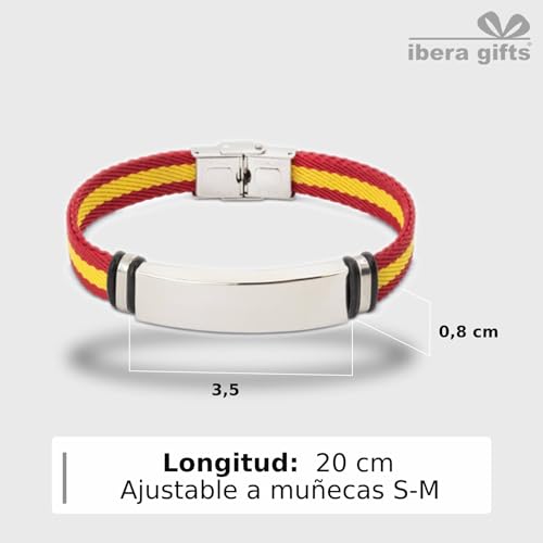 Variante de ibera gifts pulseras personalizadas acero inoxidable negro ajustable