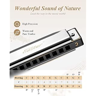 Eastar Major Blues Diatonic Harmonica 10 Trous C orgue à Bouche pour Débutants Enfants Adultes Avec étui Rigide et… - Les Beatles, Paul McCartney, John Lennon, RIngo Starr, George Harrison Eastar Major Blues Diatonic Harmonica 10 Trous C orgue à Bouche pour Débutants Enfants Adultes Avec étui Rigide et… – Image 2
