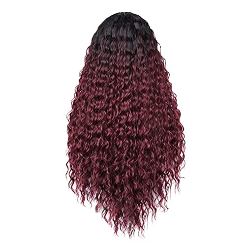 Perruque de cheveux humains brésiliens naturels tie and dye de type deep wave pour femme