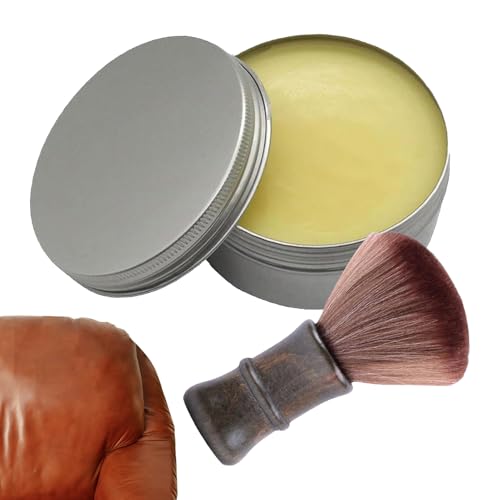 Baume nourrissant cuir et meubles crème huileuse avec brosse