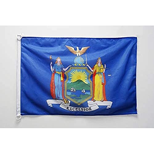 AZ FLAG New York Nautical Flag 18'' x 12'', US state of New York flags 30 x 45 cm, Banner 12x18 in for boat