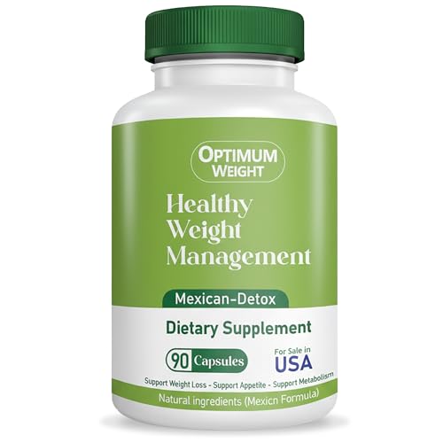 OPTIMUM WEIGHT 90 Day Gut Cleanse & Full Body Detox Mexican Herbal Formula for Healthy Weight Management Supports Metabolism Digestion & Detox Balance 90 Capsules