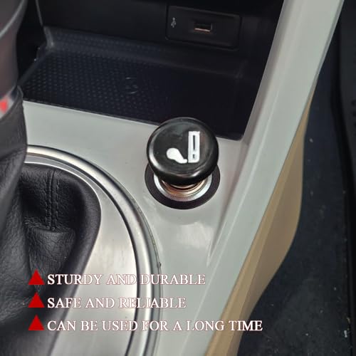 Image of Car Cigarette Lighter, Pop-Out Car Cigarette Lighter, Metal Plastic Construction Cigarette Lighter, 12V Lighter Plug Auto Replacement Accessories Fits for Most Vehicles Socket