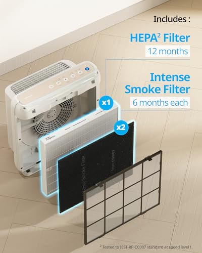 Image of COWAY Airmega AP-1512HH & 200M Filter Replacement Set, HEPA Filter and Intense Smoke Filter, AP-1512HH-FP Intense Smoke, 3116999