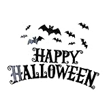 Décoration de d'enfant : le design classique des éléments d'halloween est exquis et beau, ce qui fait grandement écho au thème des autocollants muraux de la maison hantée.