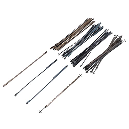 JIMINISO HOT-48Pcs 4 Inch 105mm Pinned Scroll Saw Blades Wood Cutting Blade for Dremel Moto Saw