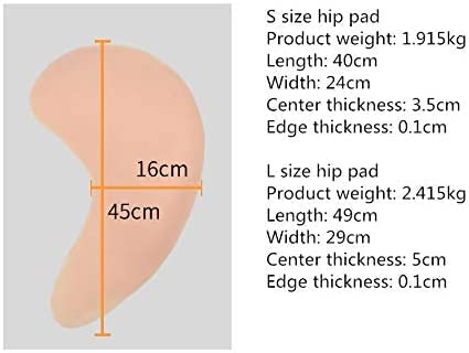 Hdgrncc Women's Silicone Crossdressing Hip Pads, Women Silicone Butt Pads Gel Hip Pad Removable Buttocks And Hip Enhancer For Crossdressing Skin #TOP2