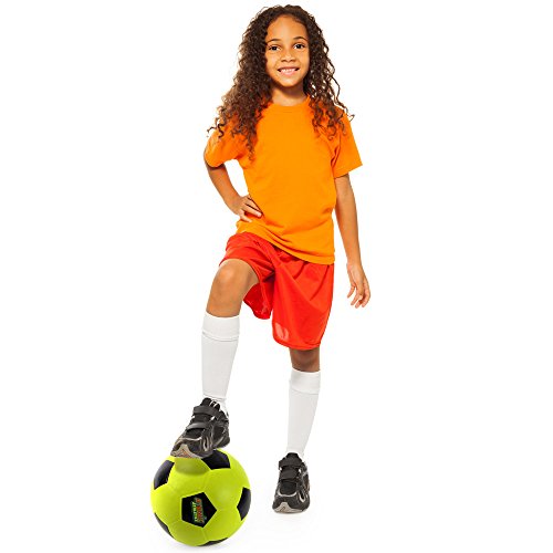 K-Roo Sports Atomic Athletics Neon Rubber Playground Soccer Balls | Includes Pump & Storage Bag | 12 Pack Of Regulation Size #TOP2