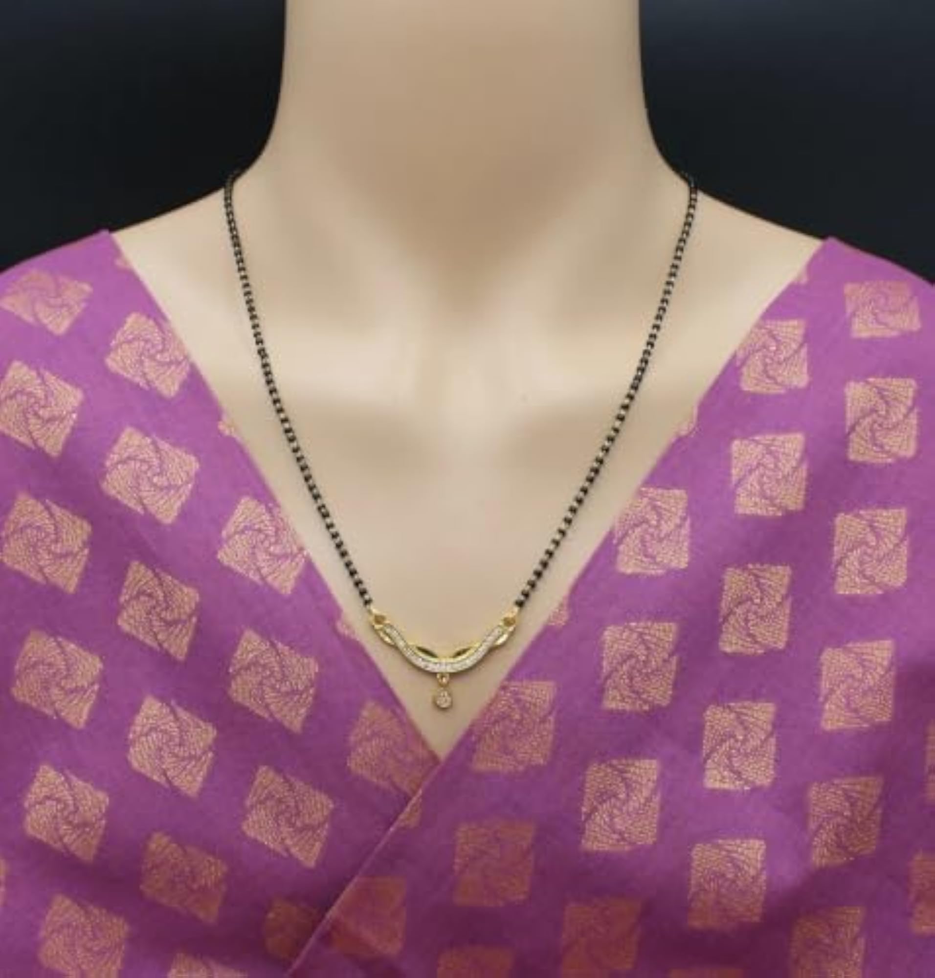 Women's Mangalsutra Necklace, Traditional Design