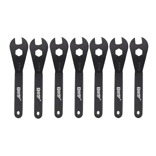 KMRDND Bike Cone Wrench Set Tool, Bicycle Wheel Hub Axle Nut Installer Remover Cycling Wrench...