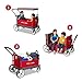 Radio Flyer Stroller Wagon with 5-Point Harnesses, Rear Brake, and Push Pull Handle, Red
