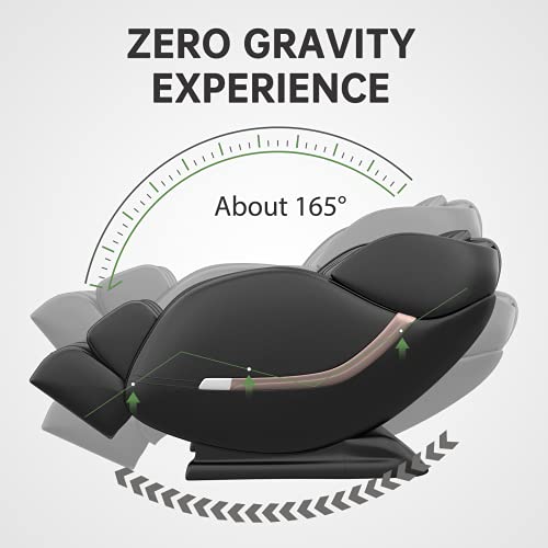 Real Relax Massage Chair, Zero Gravity Full Body Shiatsu Sl Track Massage Recliner Chair With Bluetooth Waist Airbags Heating, Ps3000 Black #TOP2