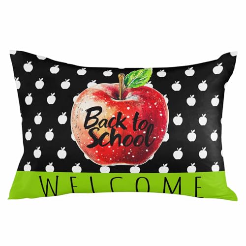 Pillowcase 20x26 Inch - Standard Childlike Back-to-School Season Soft Brushed Microfiber Pillow Covers with Hidden Zipper Closure Bed Pillow Shams for Bedroom Sofa Car, 1pcs