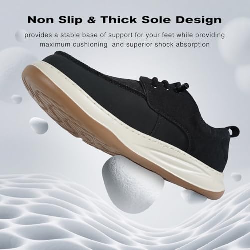 Image of CELE Mens Slip On Casual Dress Shoes Wide Walking Sneakers Orthopedic Boat Loafers with Arch Support Comfortable Lightweight Non Slip