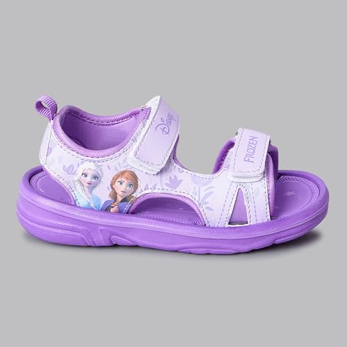 Image of Kidsville Official Frozen Printed Sandals For Kids Girls Anti-Skid Comfortable | Adjustable Double Strap Closure | Flexible & Lightweight Footwear for Baby