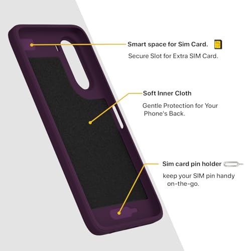 Image of Pikkme Back Cover for Redmi A7 Pro /Poco C85x 5G Soft Matte Silicone Mag-Safe Design (Mag-Safe Not Support) Camera Protection | Slim Fit Bumper Cover (Purple)