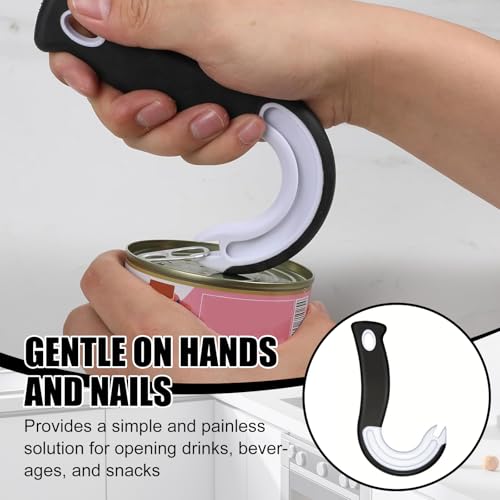 1PCS J Hook Can Opener Pull Tab with No-Slip Grip,Ring Pull Can Opener for Seniors Kids Weak Hands Manual Soda Beer Pop Top Tin Bottle Jar Lid Lifter Tool - Image 5