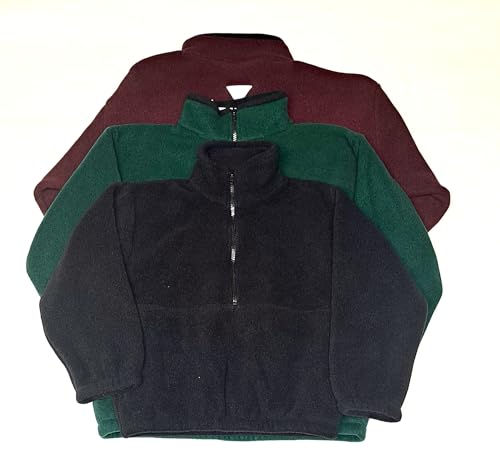 KAYNEE Youth XS Black Half Zip Fleece Pullover2