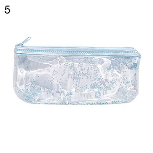 Preisvergleich Produktbild CAheadY Mode Flüssigkeit Tasche Transparent Federmäppchen Reißverschluss Stift Beutel Schreibwaren Veranstalter 5#