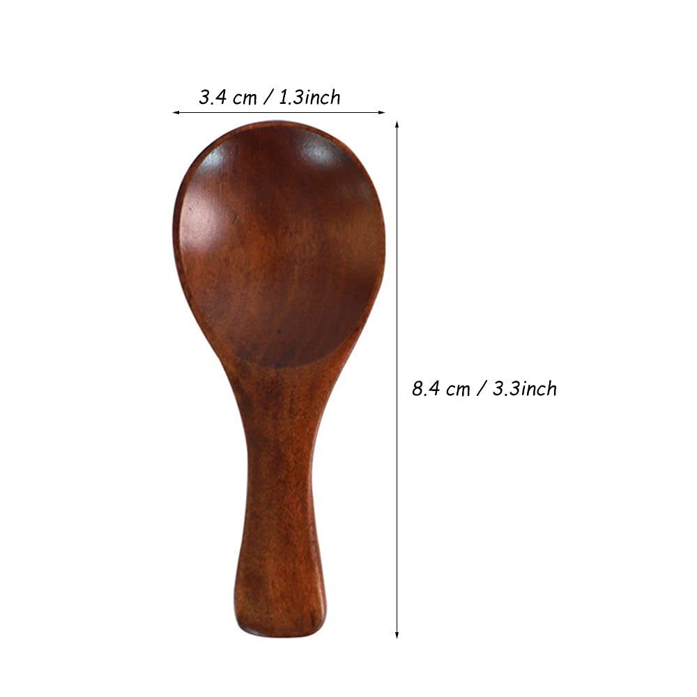 6 Mini-Holzlöffel 8,3 Cm – Ideal Für Marmelade, Gewürze, Honig & Unterwegs