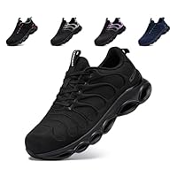 LARNMERN Steel Toe Shoes for Men Women Wide Lightweight Safety Sneakers Comfortable Safety Shoes Colorful Tennis Work Shoes