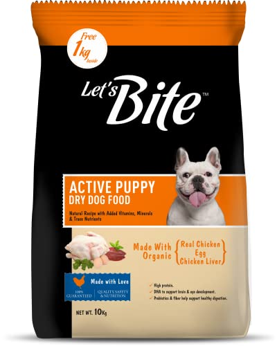 Let’s Bite Active Puppy Dog Food 10kg (1kg Extra Free Inside)