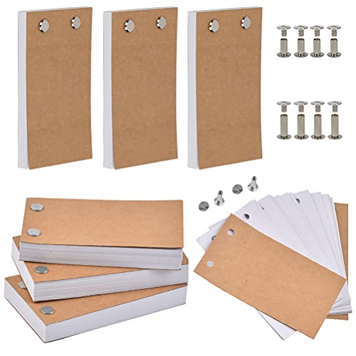 Blank Flip Book Kit 960 Pages A6 Drawing Paper Kit Hand Flip Picture Book with Ledger Screws Separate Hand-Painted Books Screws Set Painting Tools for Drawing Tracing Animation Sketching Cartoon