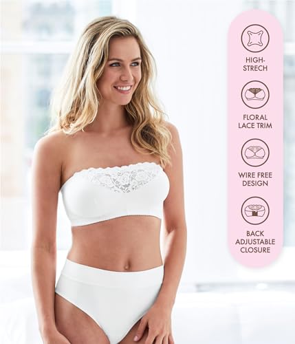 Carole Martin Strapless Bras for Women, Wireless Womens Bandeau Bra from Small to Plus Size3