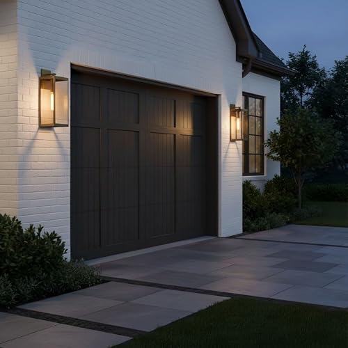 Image of Quoizel Westover 20 inch Outdoor Wall Lantern, Antique Brass | 1-Light, Clear Seeded Glass, E26 Base, ETL Wet Rated