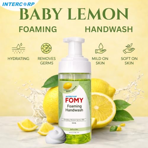 Image of Hydrating Foaming Hand Wash | Lemon - 160 ml Pump Bottle | Rich Foam | Gentle on Skin | 99.9% Germ Protection