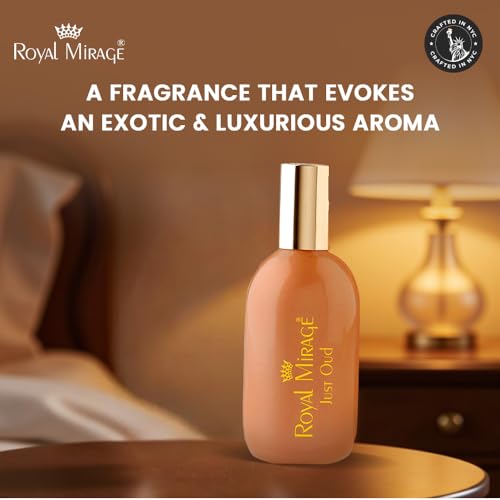 Image of Royal Mirage Just Oud Eau de Cologne | Long-Lasting Unisex Perfume | Oud, Rose & Leather Notes | Long-Lasting Luxury Fragrance | Exotic & Captivating Scent | Gift for Man and Woman | 120ml