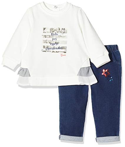 Brums Completo 2 Pezzi con Pantalone Indigo Completino, Blu Scuro (Jeans) 01 289, 50 (Taglia Produttore:0M) Bimba