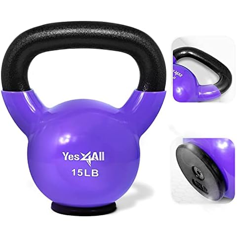 Yes4All Unisex-Erwachsene N21X Kettlebell, D. Lila-6.8kg Cover