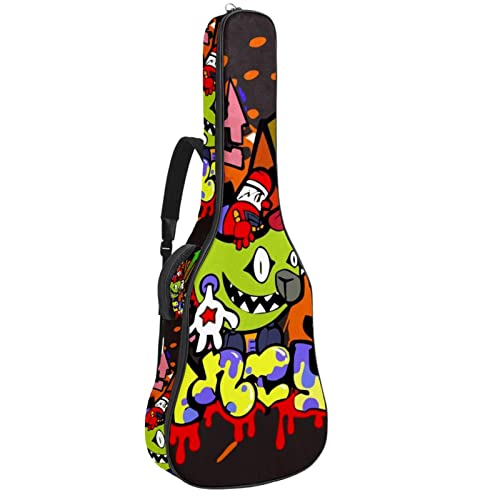Housse de transport étanche pour guitare avec bandoulière réglable Motif triangulaire, yeux colorés, Multicolore 06, 42… - Les Beatles, Paul McCartney, John Lennon, RIngo Starr, George Harrison Housse de transport étanche pour guitare avec bandoulière réglable Motif triangulaire, yeux colorés, Multicolore 06, 42…