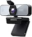 Produktbild Yoroshi Webcam 4K mit Mikrofon, Kamera PC für Live-Streaming, Videoaufnahme, Telearbeit, Online-Unterricht, USB 2.0 Plug und Play UHD Webkamera mit Abdeckung, Kompatibel mit Windows, Mac und Android