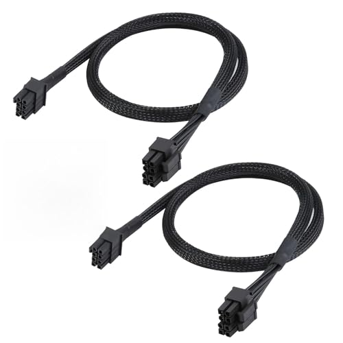 Cable PCIe para Fuente de Alimentación EVGA 8 Pines a 8 Pines (6+2), Adaptador PCI Express para Tarjeta Gráfica, Cable Trenzado 18AWG de 60 cm, Compatible EVGA G2 G3 GQ P2 T2, No Compatible Corsair