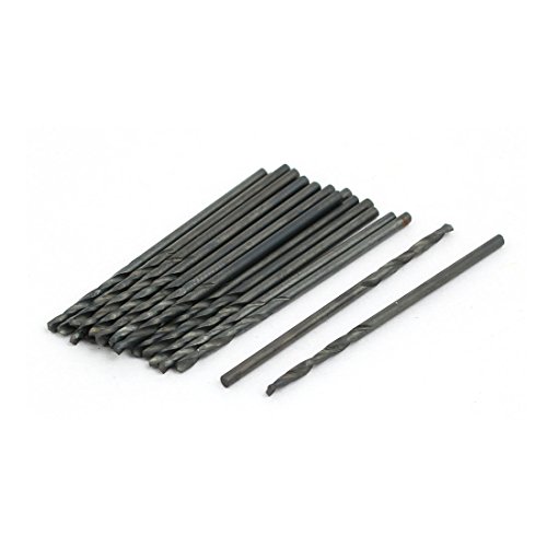 Aexit 1.5mm Dia Tool holder HSS Oxynitriding 2-Flute Straight drill hole Twist Drill Bit Black 20pcs Model:48as133qo137