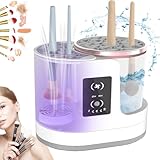 AOOFCMLLC Makeup Brush Cleaner 3 in 1 Electric Makeup Brush Cleaner and Dryer, Automatic Makeup Brush Cleaner Machine with Multi-Hour Drying Settings, Portable Design for All Makeup Brush Types